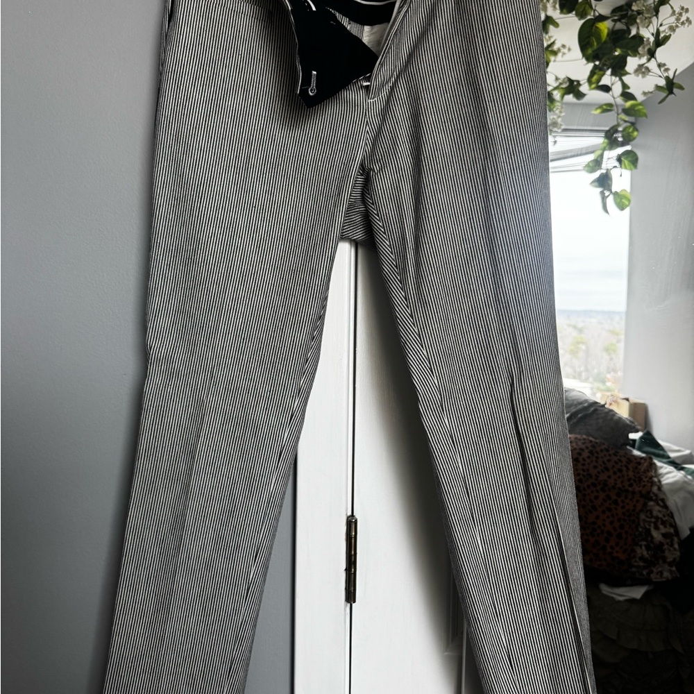 Banana Republic Navy and White Pinstripe Pants